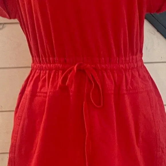 073 Daily Practice by Anthropologie Short-Sleeve Mini Dress Red NWT Size XS