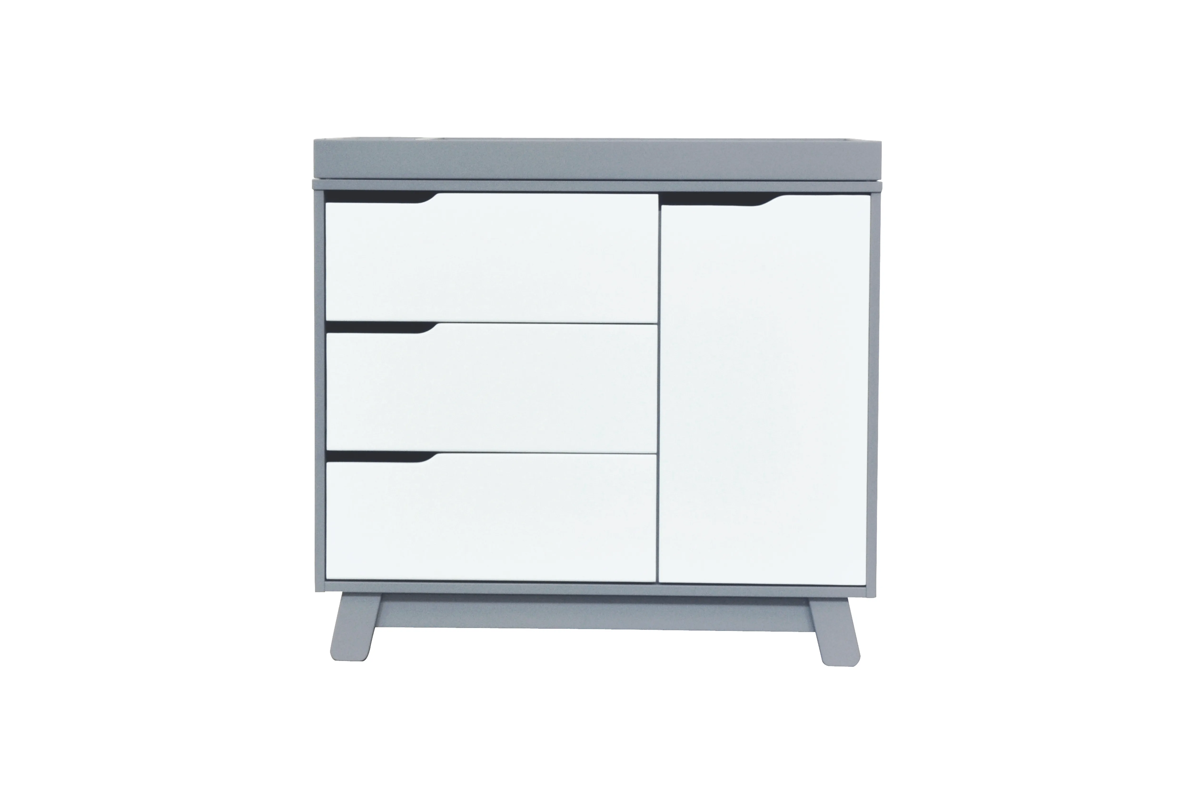[1 Yr Local Warranty - Assembly Included] Babyletto Hudson 3 - Drawer Changer Dresser with Removable Changing Tray - Grey / White