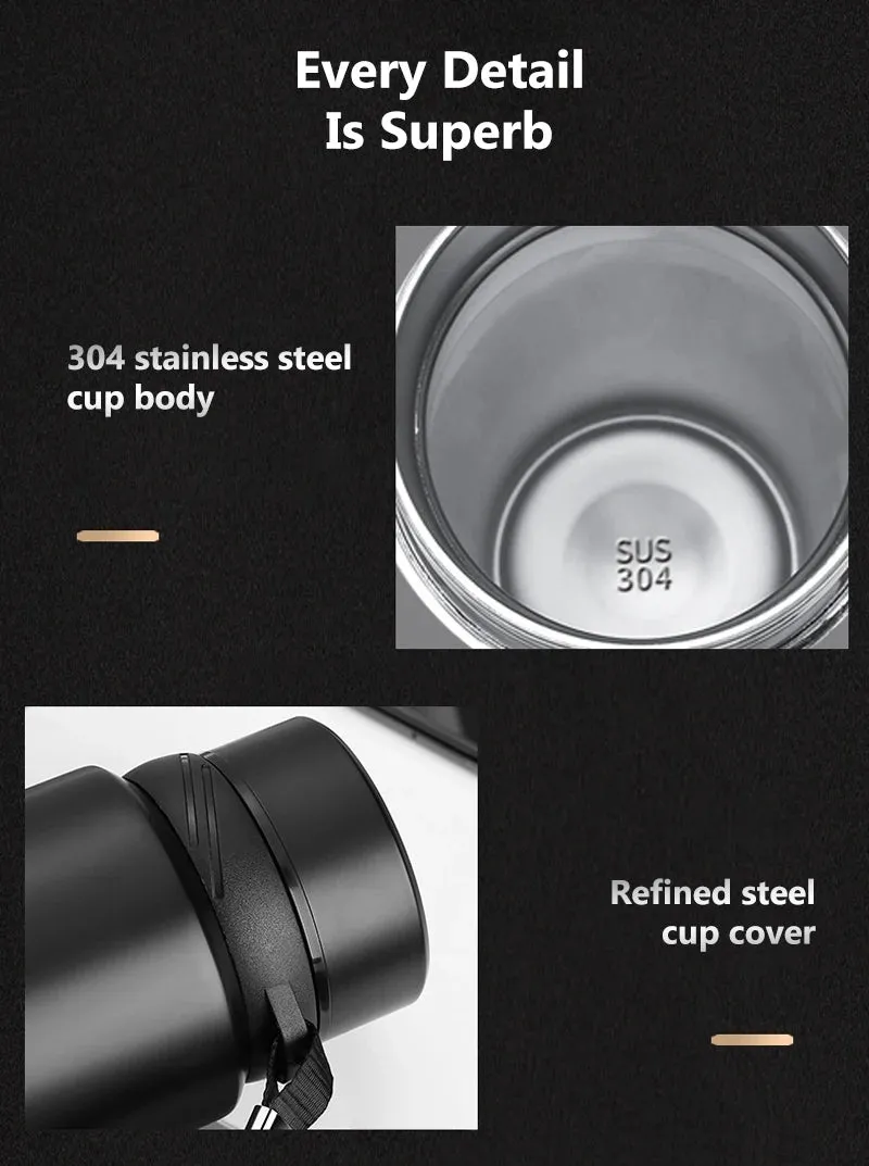 1L Stainless Steel Thermos: Keeps Drinks Hot or Cold All Day-1000ml