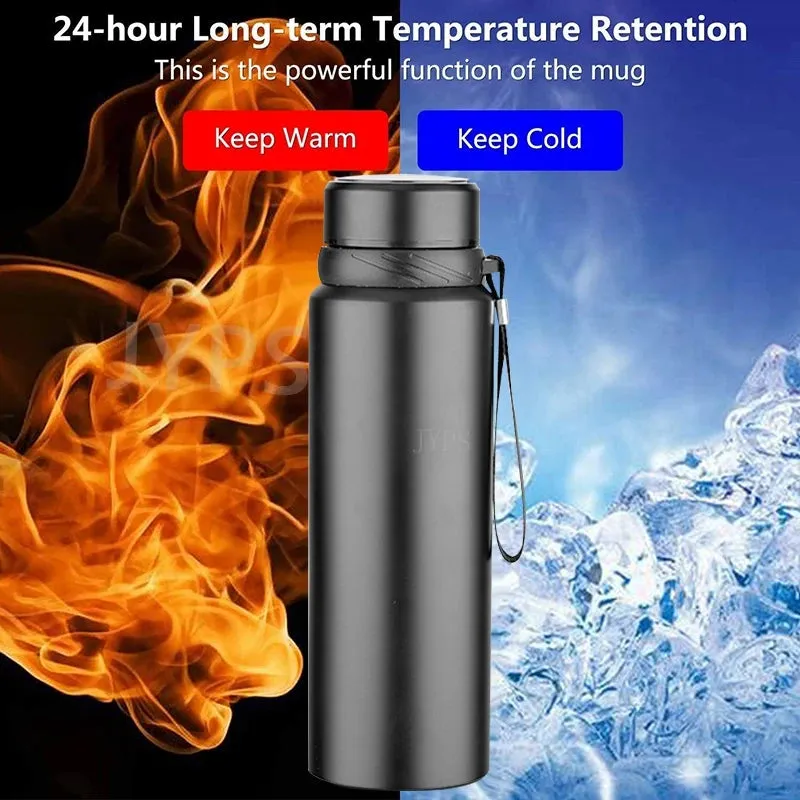 1L Stainless Steel Thermos: Keeps Drinks Hot or Cold All Day-1000ml