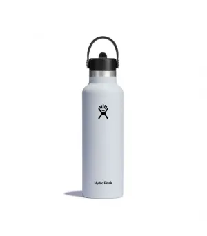 21 OZ STANDARD WITH FLEX STRAW CAP WHITE