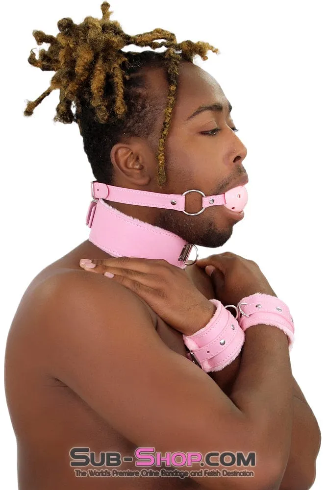 2356MQ-SIS      Sissy Princess Pink Fur Lined Wrist Bondage Cuffs