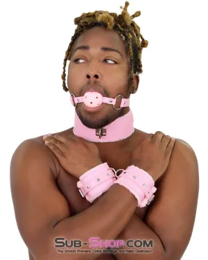 2356MQ-SIS      Sissy Princess Pink Fur Lined Wrist Bondage Cuffs