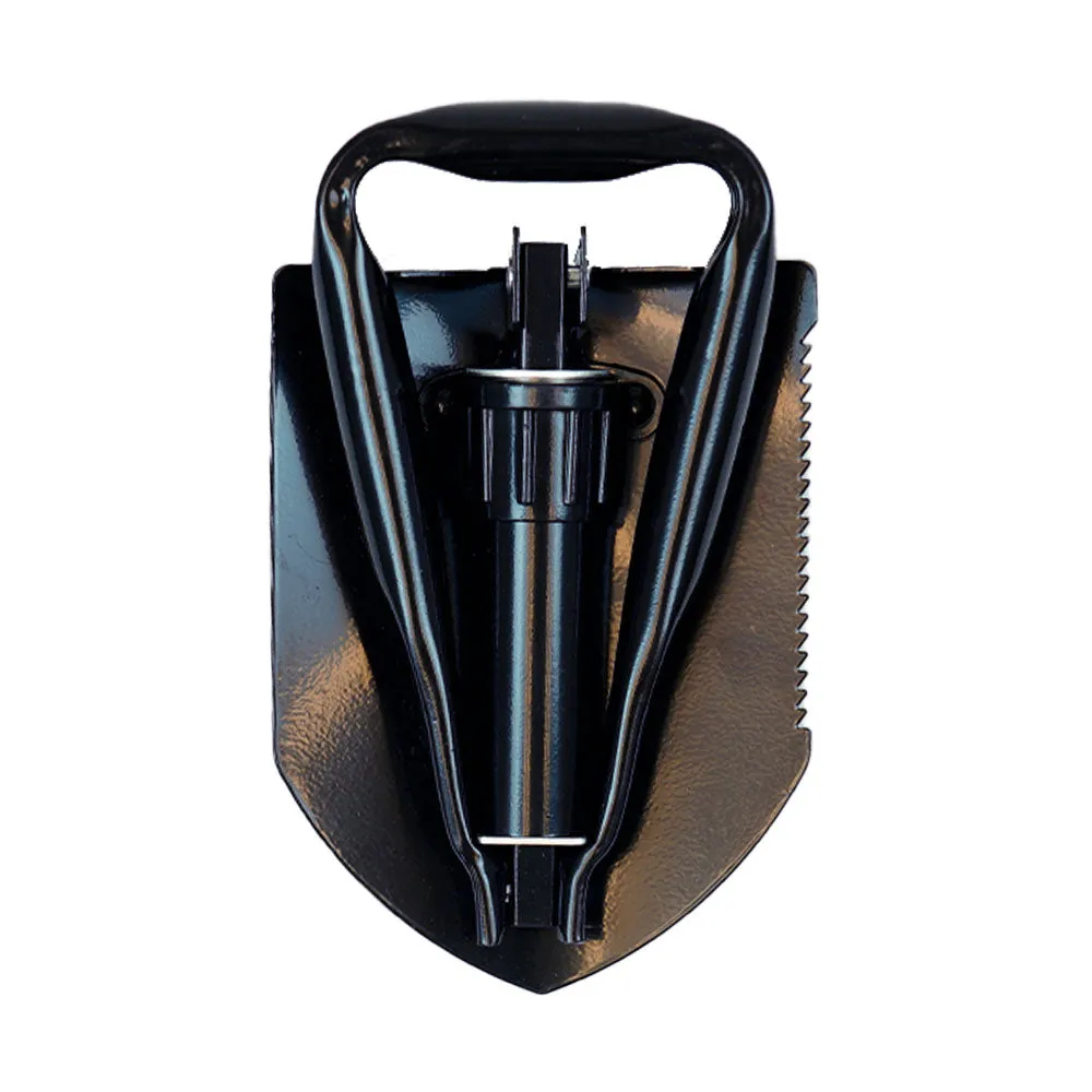 23" Premium Quality Black Tri-Fold Serrated Shovel w/Carrying Case
