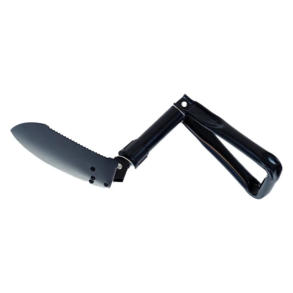 23" Premium Quality Black Tri-Fold Serrated Shovel w/Carrying Case