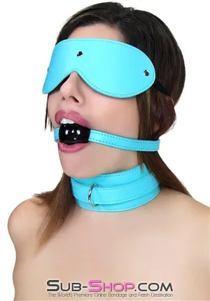 2773RS      Beginner Classic Rubber Ball Gag Strap, Diamond Blue