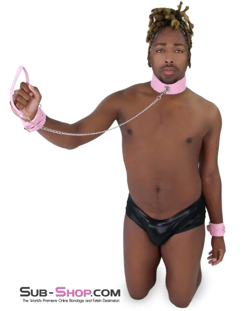 2785MQ      Pink Handle Chained Bondage Leash
