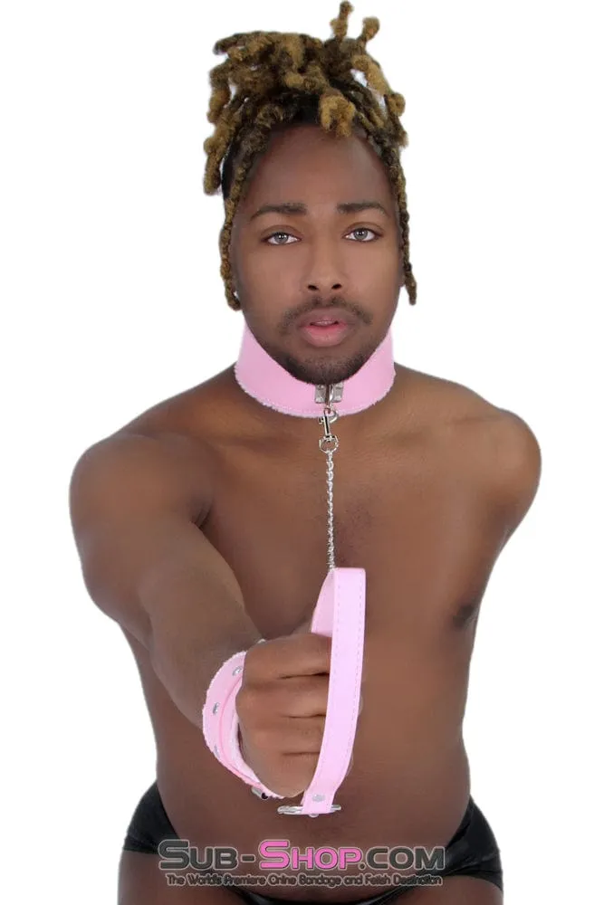 2785MQ      Pink Handle Chained Bondage Leash