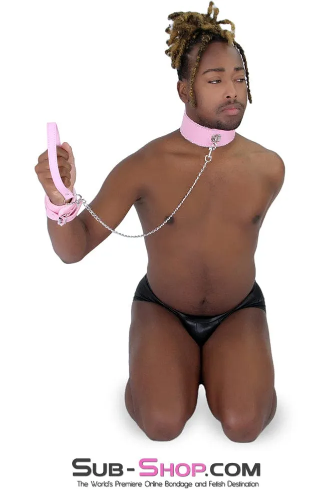 2785MQ      Pink Handle Chained Bondage Leash
