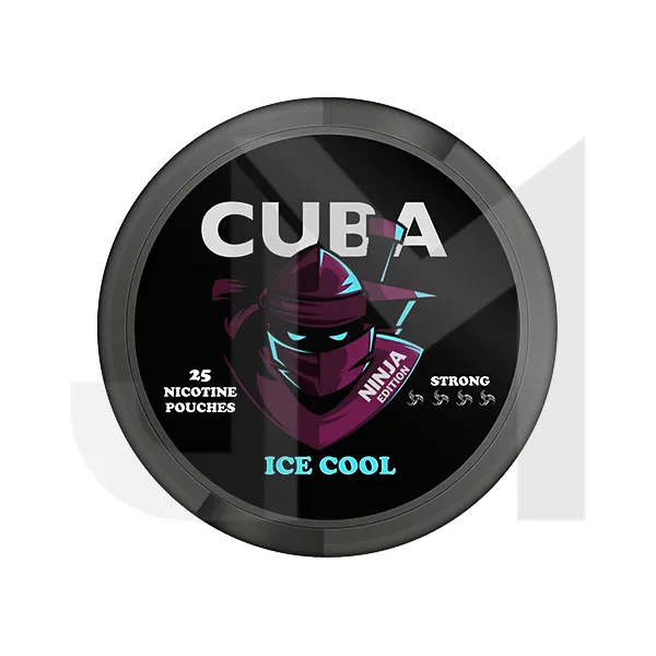 30mg CUBA Ninja Nicotine Pouches - 25 Pouches