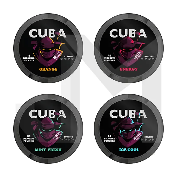 30mg CUBA Ninja Nicotine Pouches - 25 Pouches