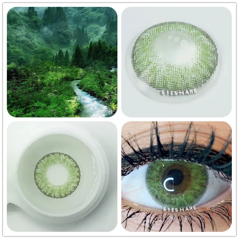 3Tone Gemstone-Green 14.5mm 1 Pair | 1 Year