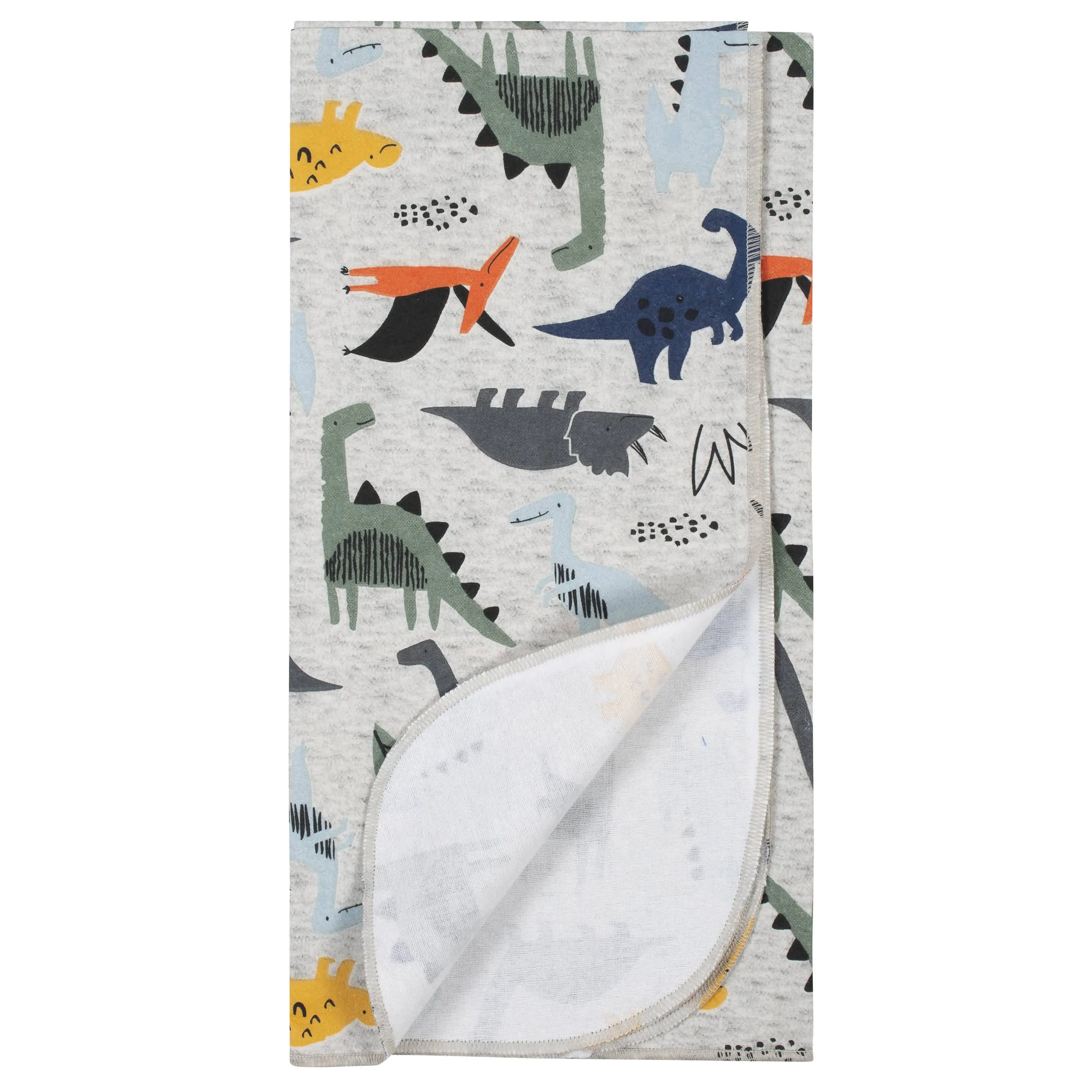 4-Pack Boys Dino Flannel Receiving Blankets