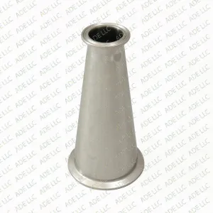4" to 2" Tall  Tri Clamp, Tri Clover, Sanitary, Concentric Reducer, 304 Stainless Steel