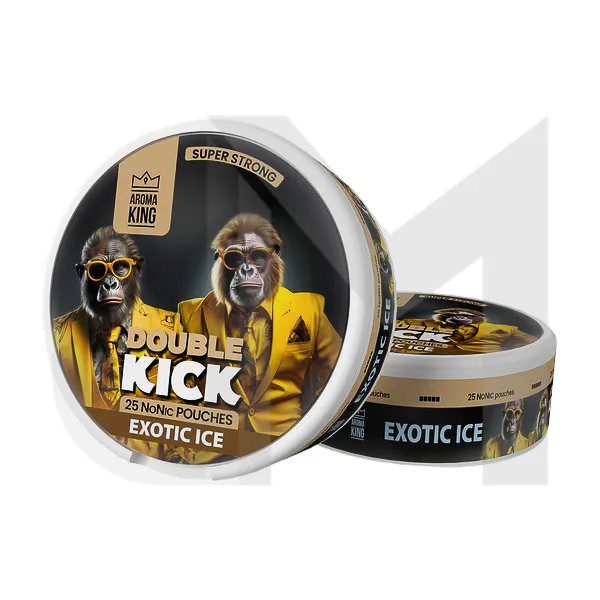 50mg Aroma King Double Kick NoNic Pouches - 25 Pouches