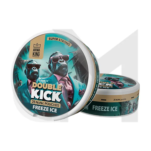 50mg Aroma King Double Kick NoNic Pouches - 25 Pouches