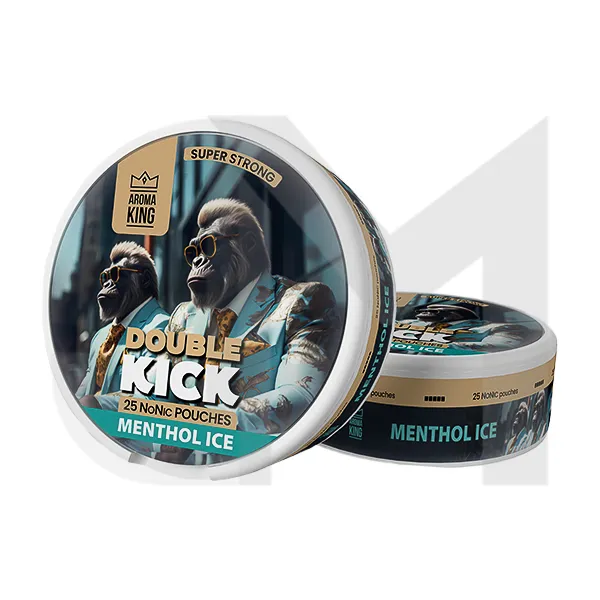 50mg Aroma King Double Kick NoNic Pouches - 25 Pouches