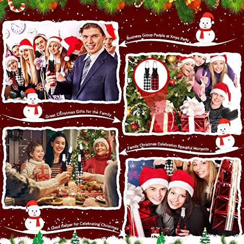 8 Pcs Christmas Beer Bottle Insulator Sleeve Plaid Pattern Neoprene Insulated Bottle Jackets Xmas Zipper Beer Bottle Sleeve Keep Bottle Beer Cold Hands Warm for 12 oz Christmas Classic Gift, 2 Styles