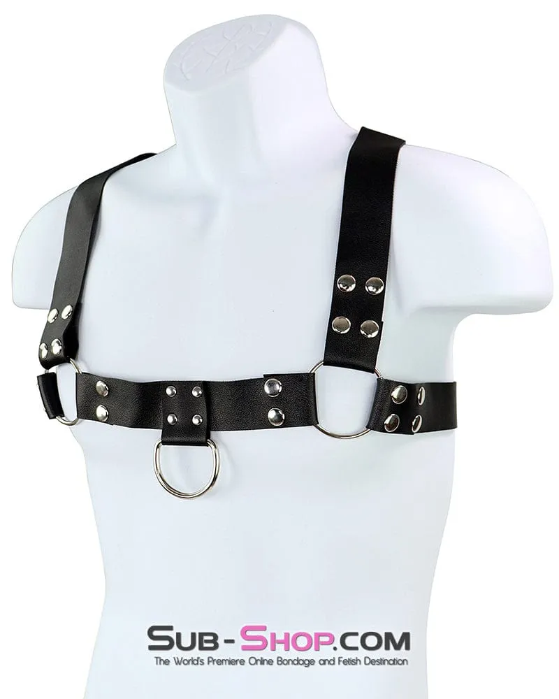 8855DL      He-Man Double Shoulder Bondage Chest Harness