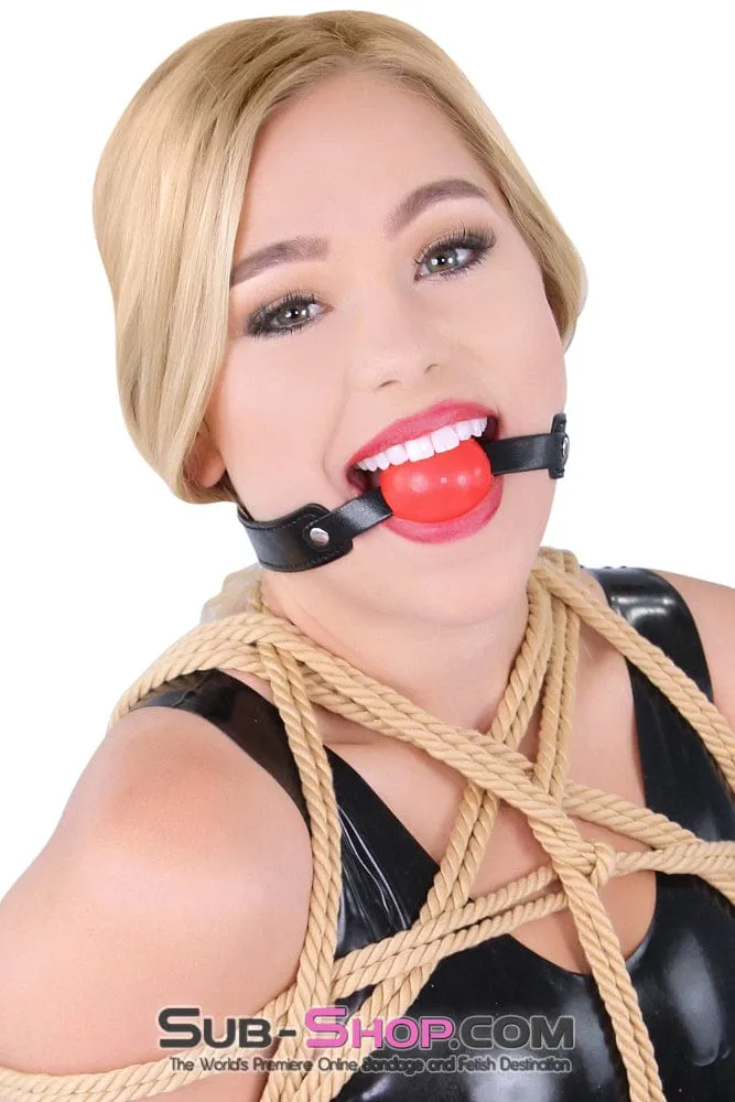 8947DL      Bondage Basics Beginner’s Red Rubber Ball Gag - MEGA Deal
