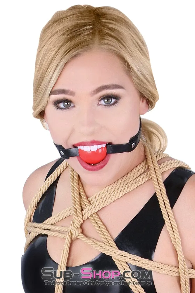 8947DL      Bondage Basics Beginner’s Red Rubber Ball Gag - MEGA Deal