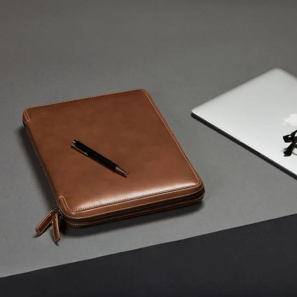 A4 ZIP AROUND FOLDER, CLAY
