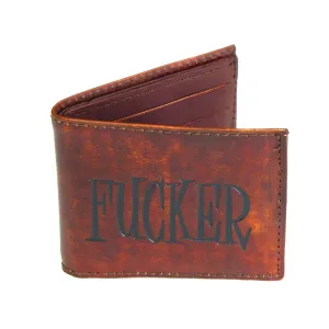 AB330-019  Antique Finish Slim Billfold- Fucker