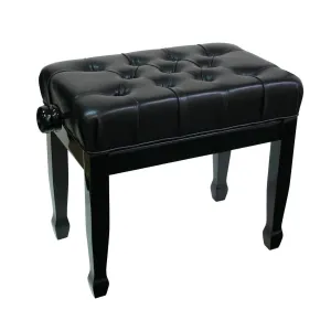 Adjustable Piano Bench Buttoned Seat