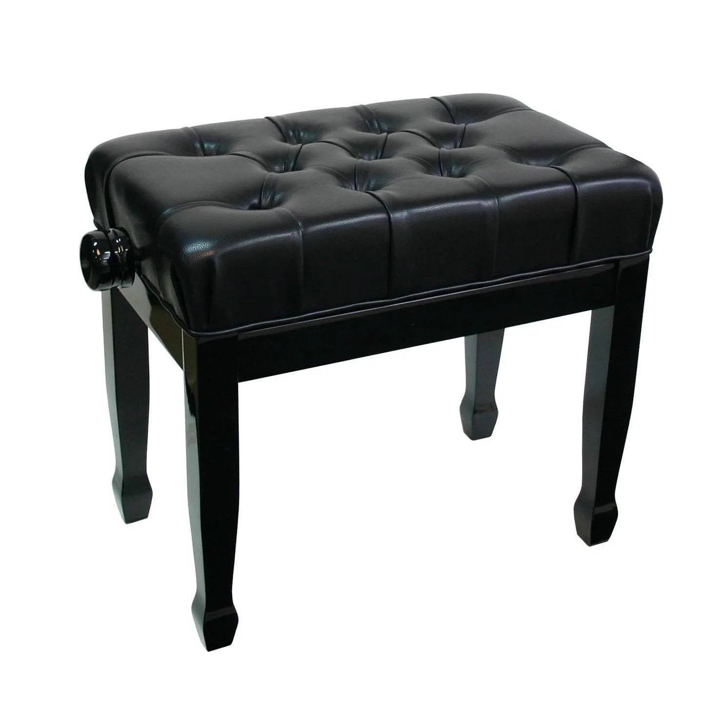 Adjustable Piano Bench Buttoned Seat