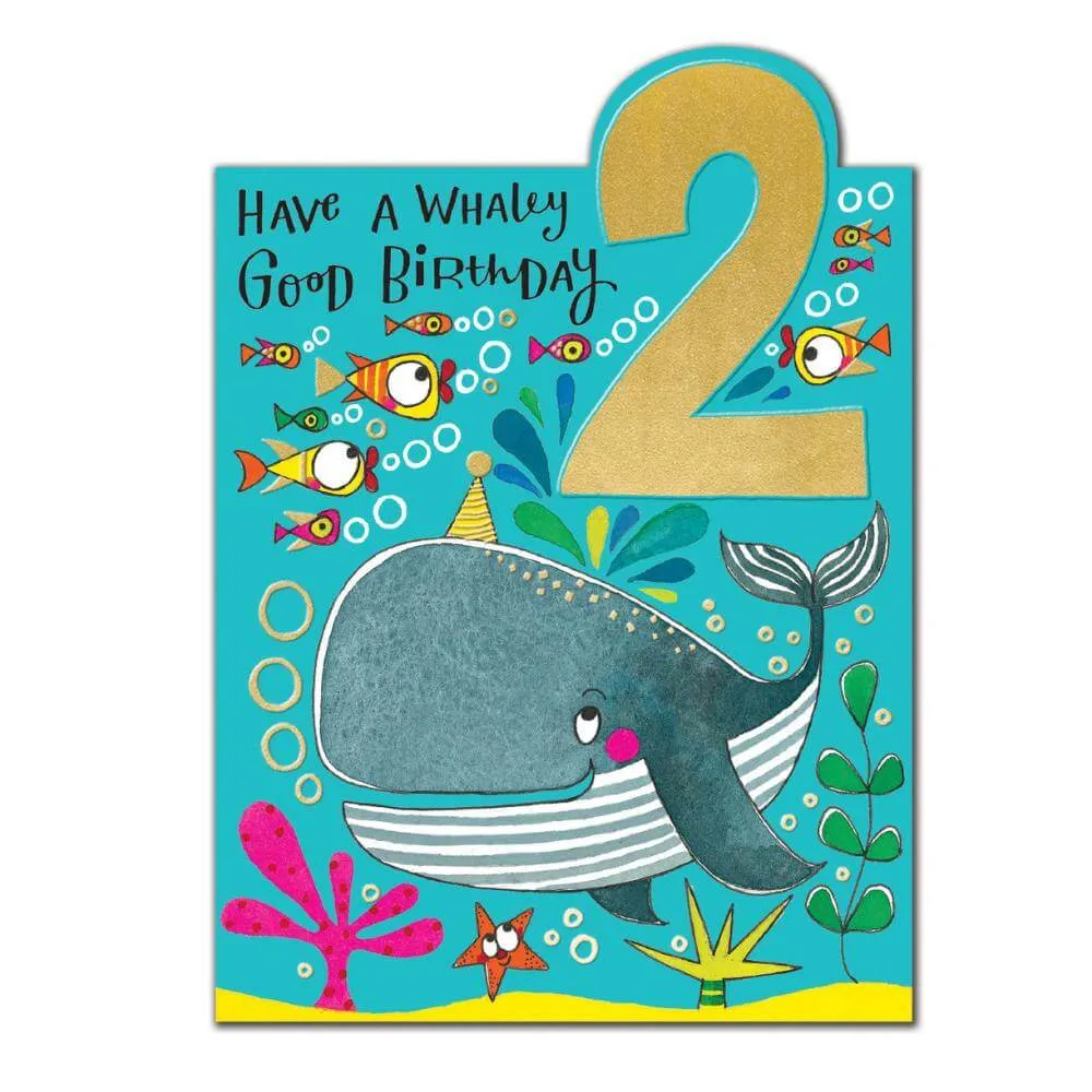 Age 2 - Have a Whaley Good 2nd Birthday Card