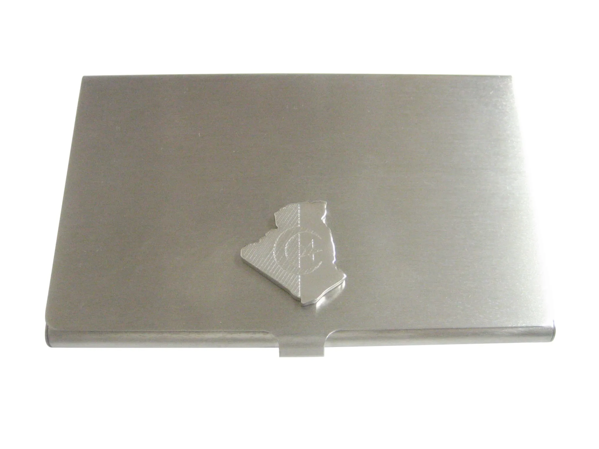 Algeria Map Shape and Flag Design Pendant Business Card Holder