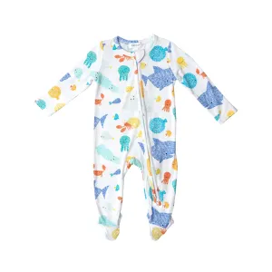 Angel Dear Dashed Underwater Footie with Zipper