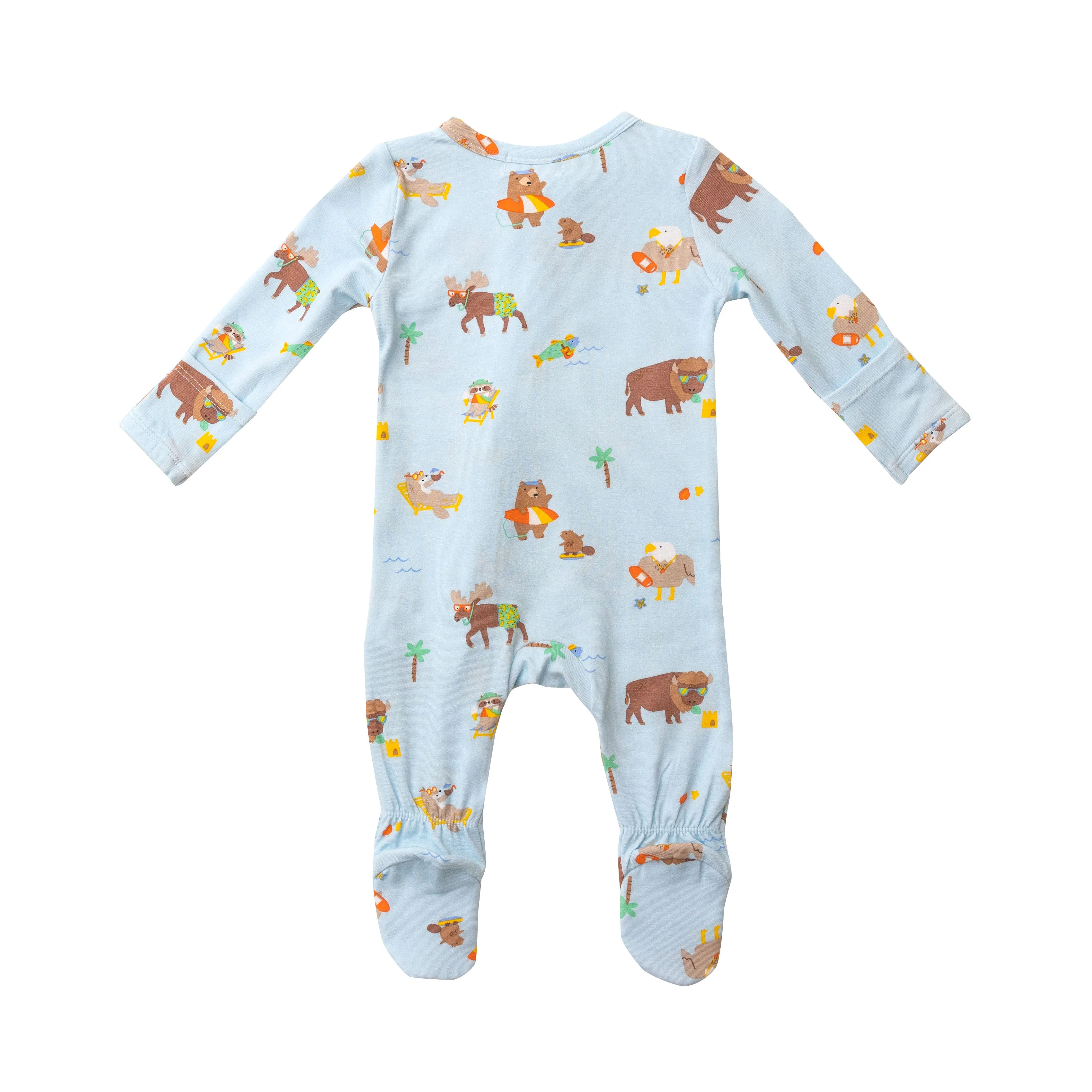 Angel Dear Wildlife on Vacation Footie with Zipper