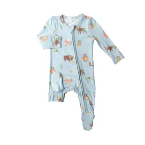 Angel Dear Wildlife on Vacation Footie with Zipper