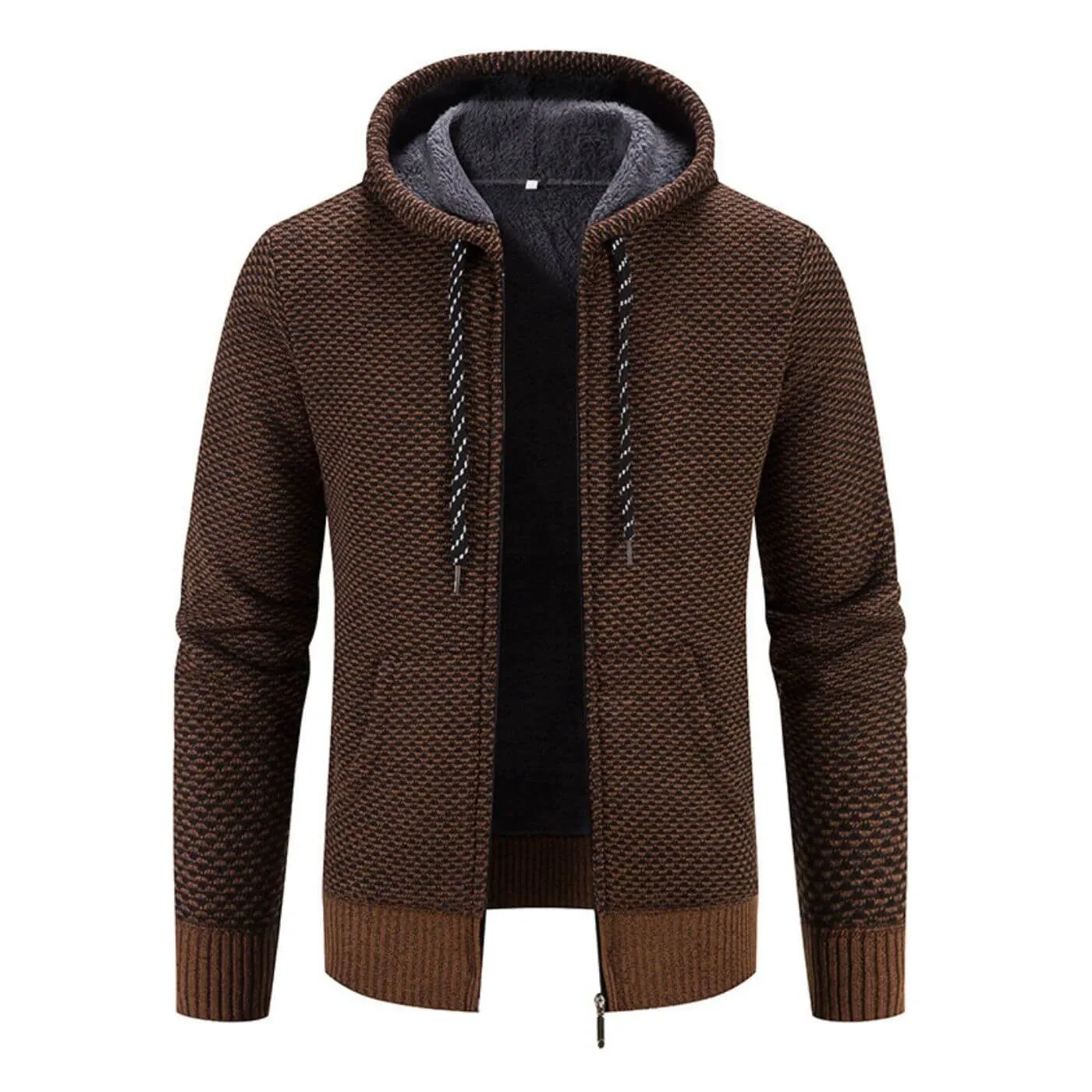 Arctic Knit Zip-Up Hoodie