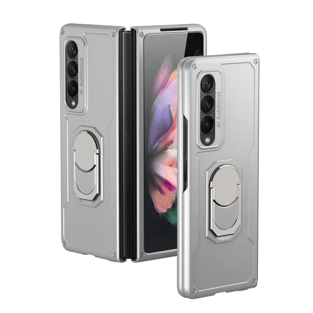 Armor Back Clip Stand Holder Case For Samsung Galaxy Z Fold 3 5G Anti-knock Protection Hard Cover For Samsung Z Fold 3 Case