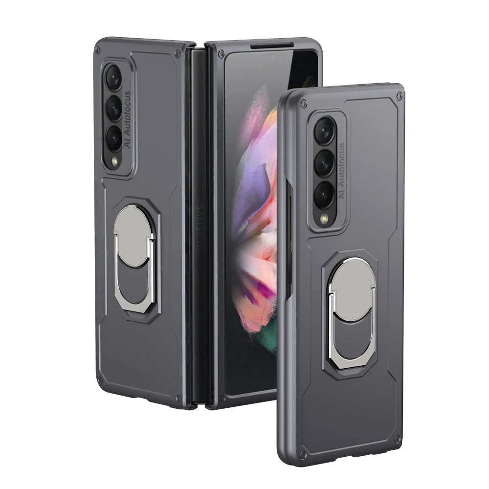 Armor Back Clip Stand Holder Case For Samsung Galaxy Z Fold 3 5G Anti-knock Protection Hard Cover For Samsung Z Fold 3 Case
