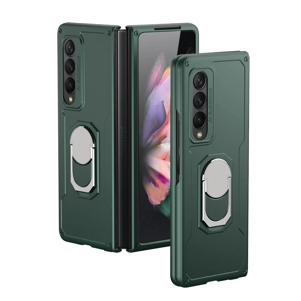 Armor Back Clip Stand Holder Case For Samsung Galaxy Z Fold 3 5G Anti-knock Protection Hard Cover For Samsung Z Fold 3 Case