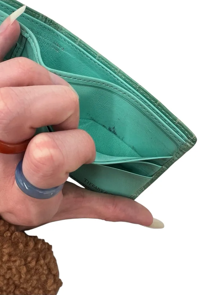 As is - Tiffany & Co. Aqua Men's Alligator Wallets