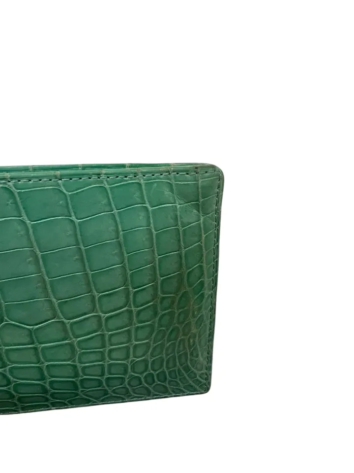 As is - Tiffany & Co. Aqua Men's Alligator Wallets