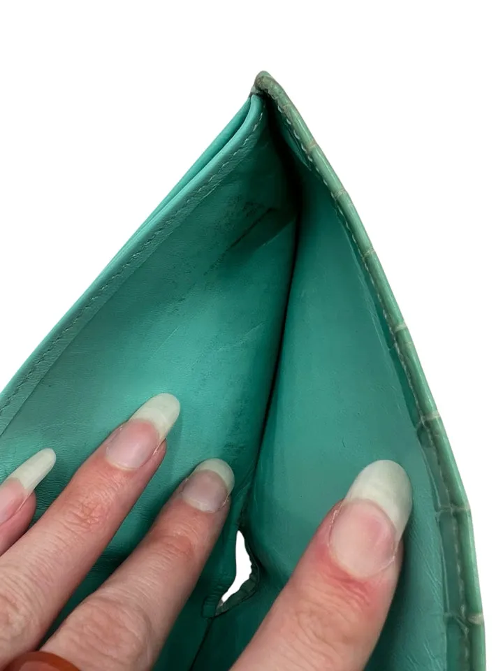 As is - Tiffany & Co. Aqua Men's Alligator Wallets