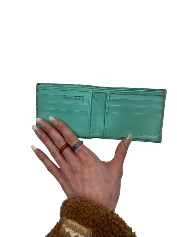 As is - Tiffany & Co. Aqua Men's Alligator Wallets