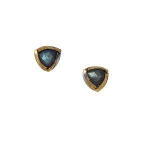 Austin Titus - Tri Fold Studs in Labradorite