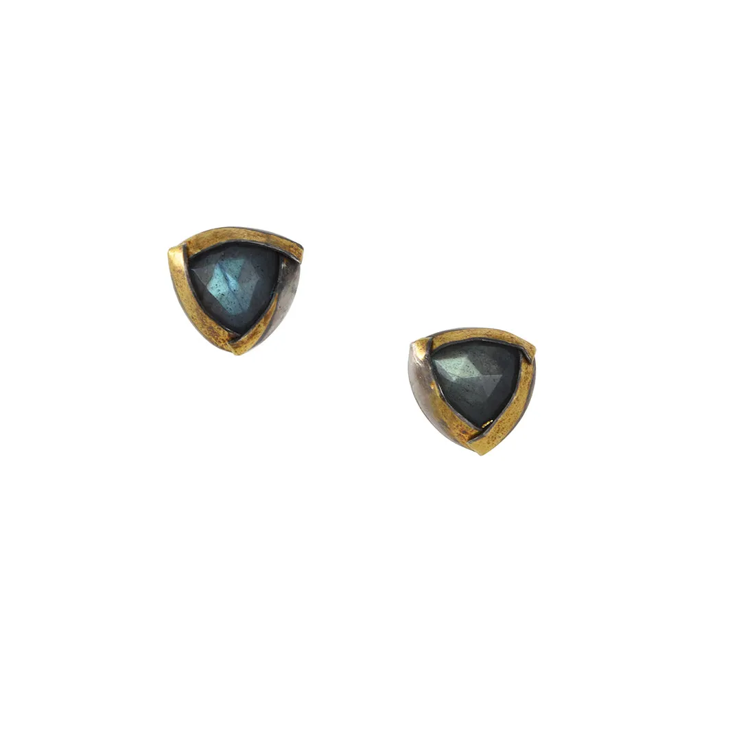 Austin Titus - Tri Fold Studs in Labradorite