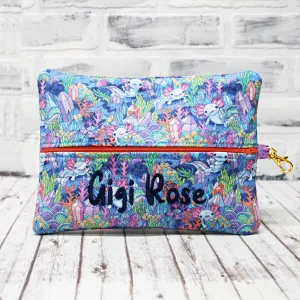 Axolotl Personalized Quilted Pouch