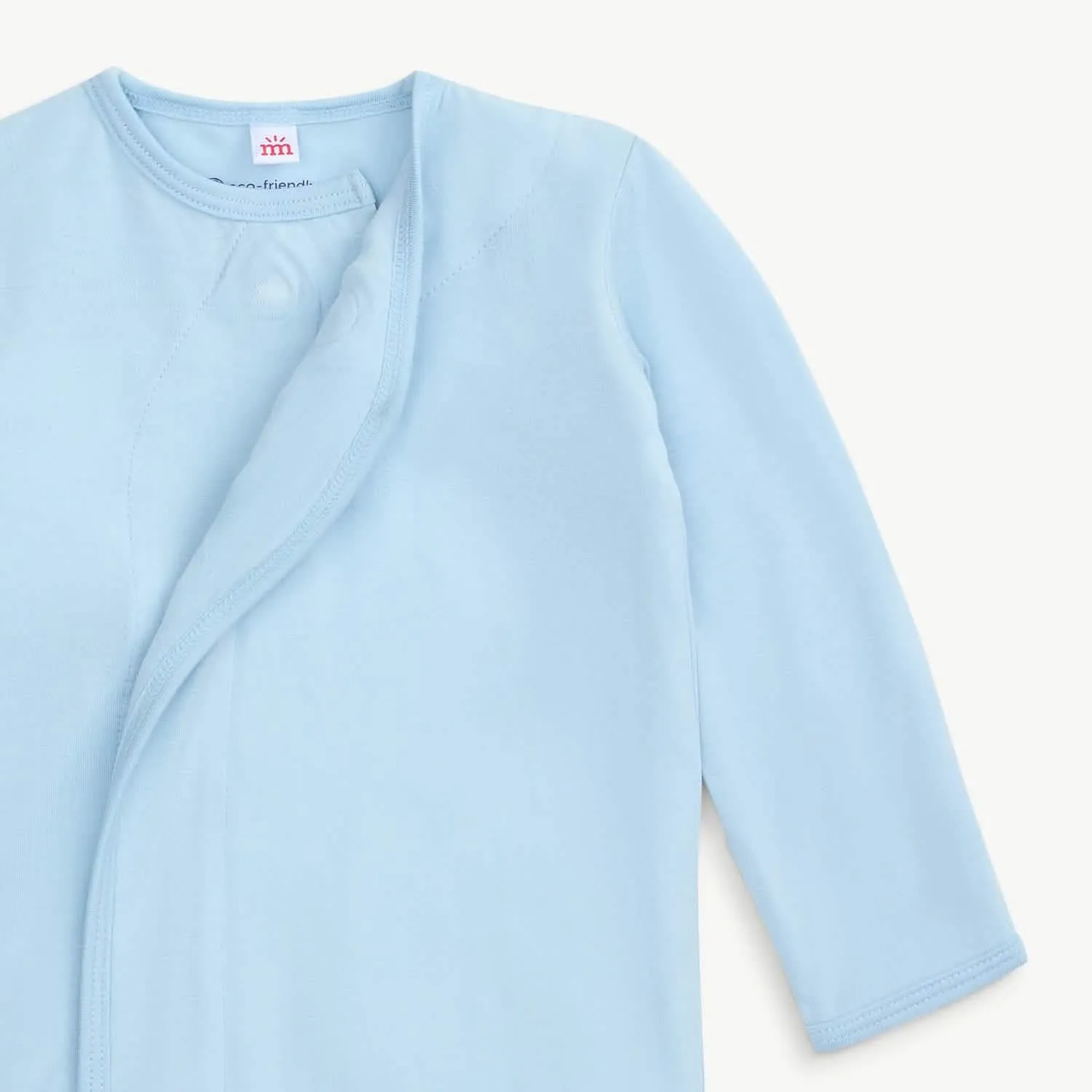 baby blue modal magnetic cozy sleeper gown   hat set