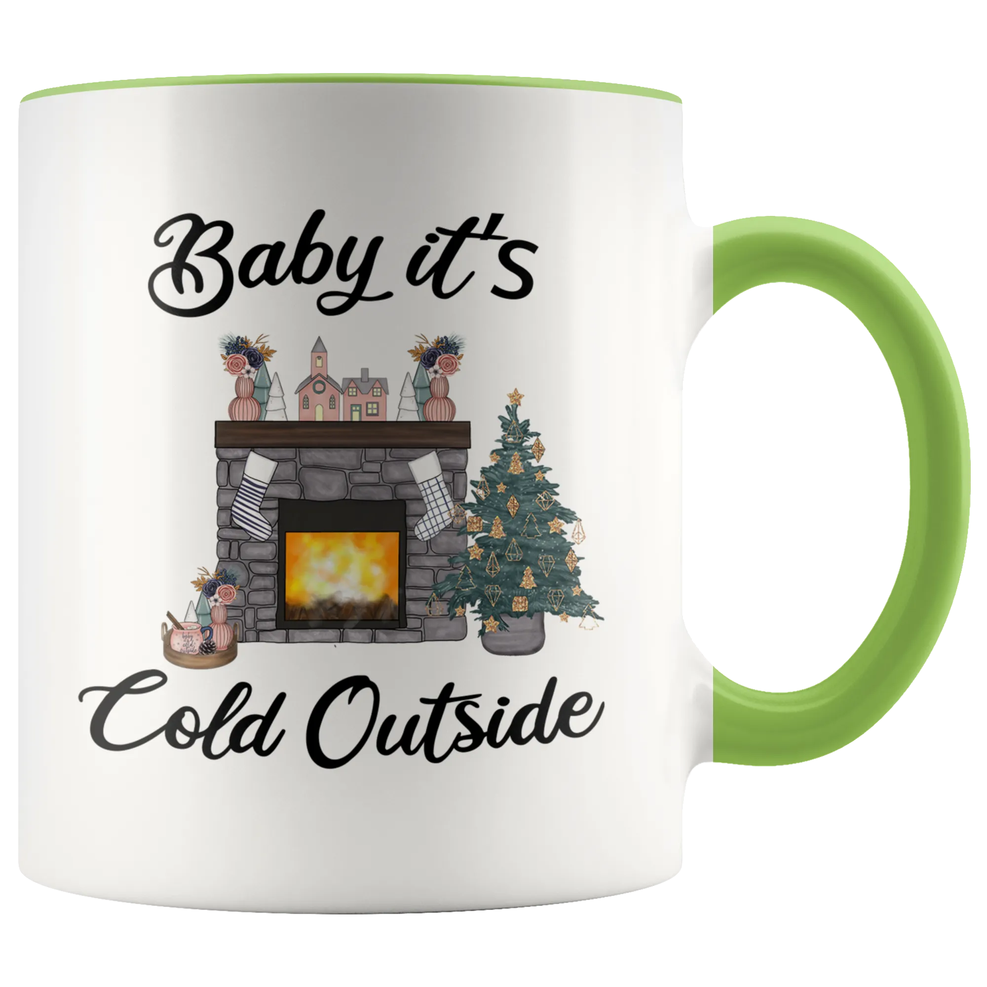 Baby it's Cold Outside Mug Christmas Gift Cute Winter Mugs with Sayings Gift for Grandma for Girlfriend Coffee Cup Stocking Stuffer
