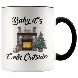 Baby it's Cold Outside Mug Christmas Gift Cute Winter Mugs with Sayings Gift for Grandma for Girlfriend Coffee Cup Stocking Stuffer