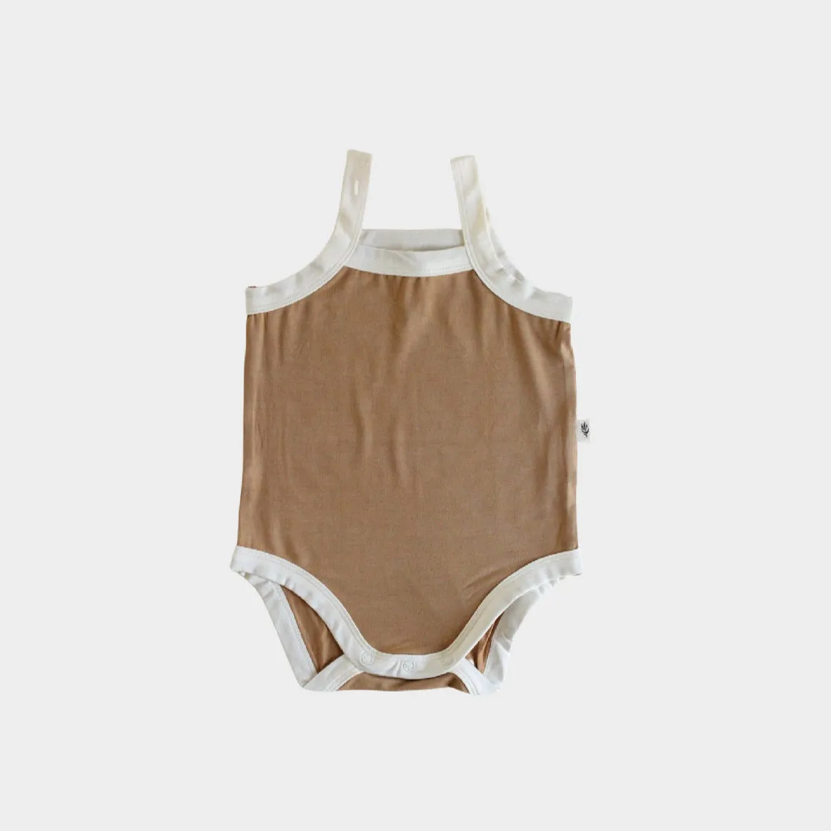 Babysprouts Tank Bodysuit in Camel