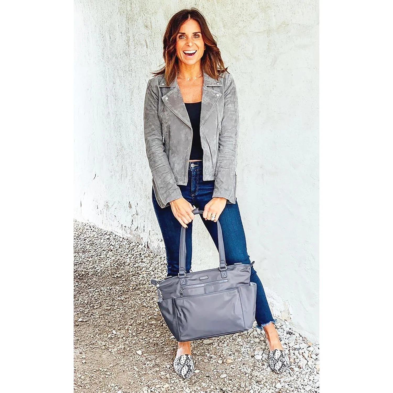 Baggallini Bowery Tote Black Nylon
